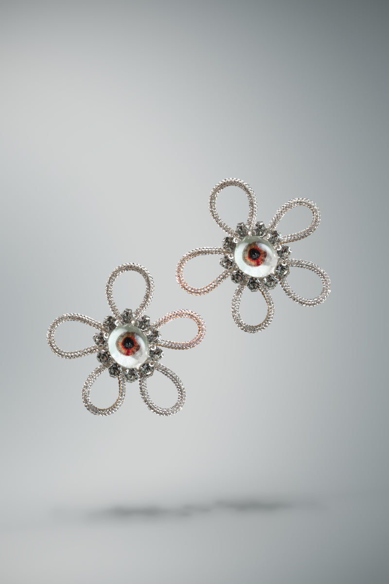 The Silver Flower Earrings