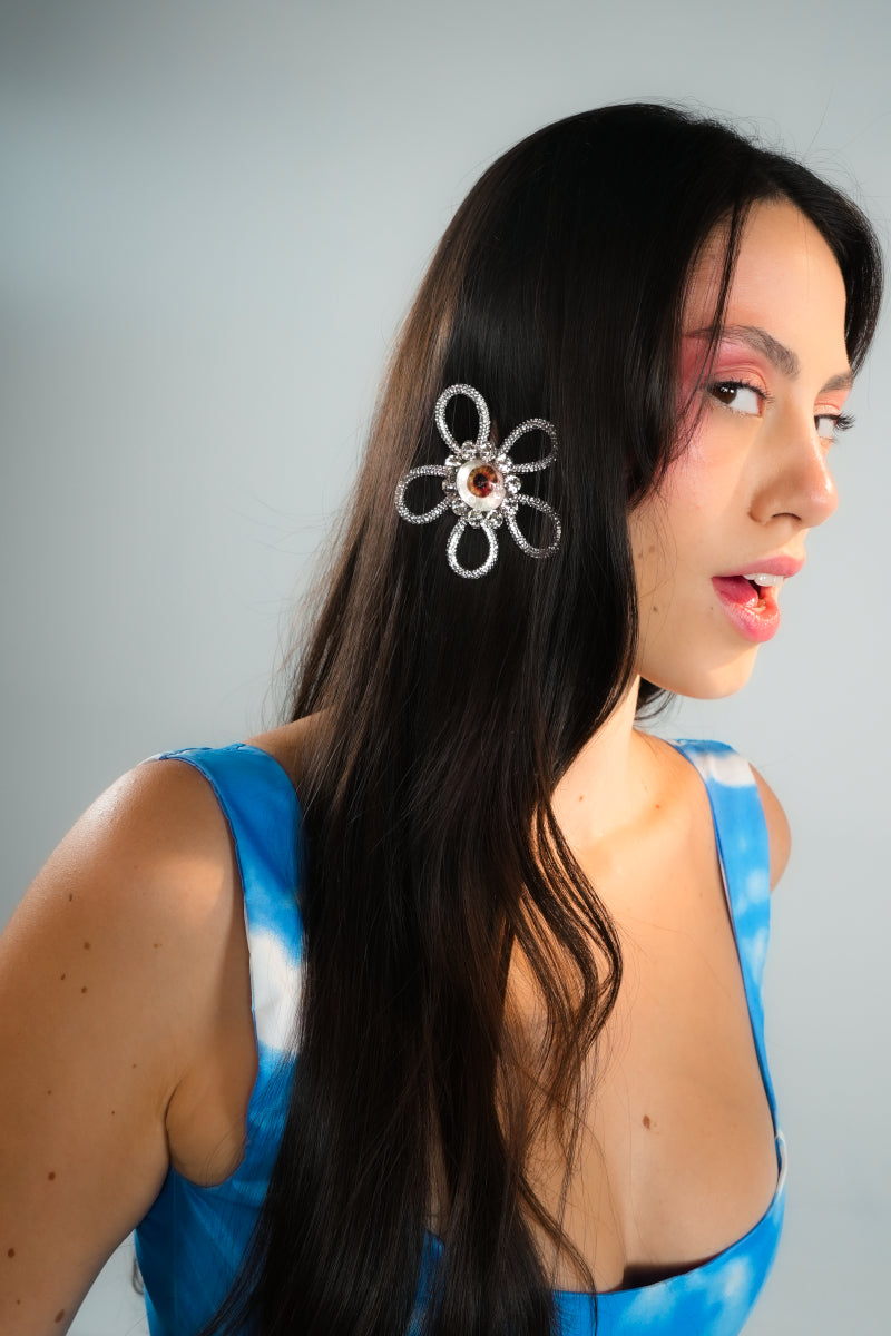 The Silver Flower Earrings